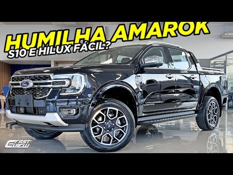 NOVA FORD RANGER LIMITED 2024 COM KIT DESTRÓI A CONCORRÊNCIA! +POTENTE, EQUIPADA E SEGURA DE TODAS!