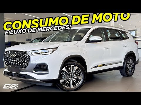 SUV DE LUXO “BARATO” HÍBRIDO PLUG-IN! NOVO TIGGO 8 2025 PRO TEM CONSUMO DE MOTO E POLTTRONA DE AVIÃO