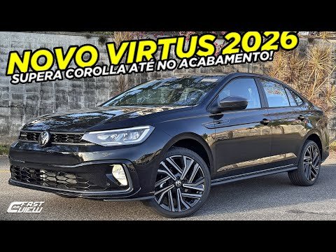 ADEUS COROLLA! NOVO VIRTUS EXCLUSIVE 2026 COM RODA DE GOLF GTI E ACABAMENTO DE PASSAT FICOU ABSURDO!