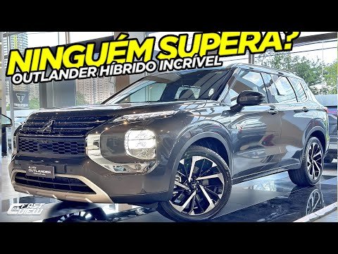NOVO MITSUBISHI OUTLANDER 2026 HÍBRIDO 4X4 ROBUSTO FAZ 27 KM/L, ANDA 680 KM NO PURO LUXO E 7 LUGARES